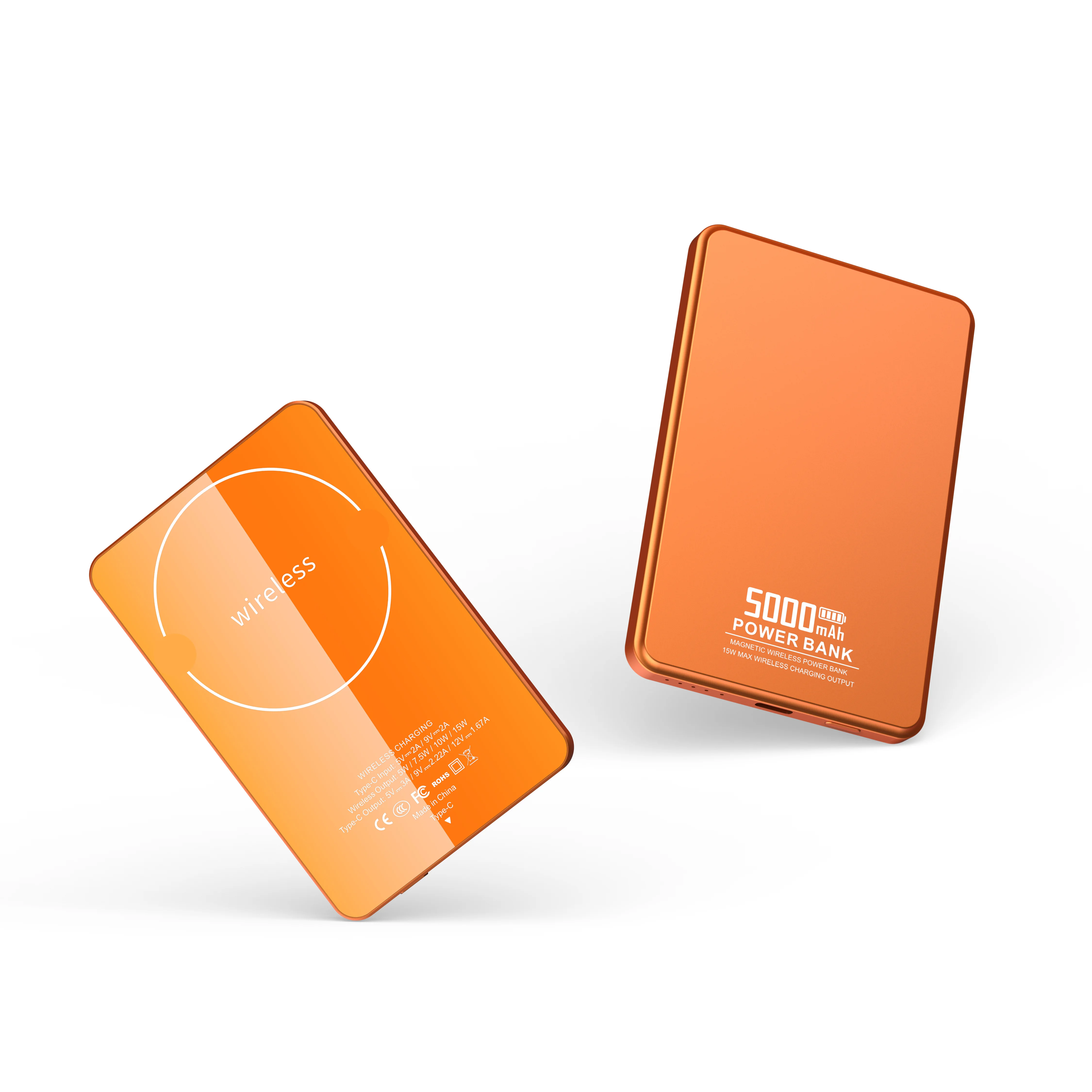 5000mAh Magnetic Wireless Power Bank with Lamp Display – 15W/20W Fast Charging, Slim Aluminum Alloy Fiberglass product image 4