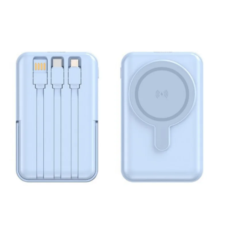 10000mAh Magnetic Power Bank with LED Display and Foldable Stand, 3-in-1 Wireless Charger for iPhone 15/16/17/18, Watch, and Earphones product image 4