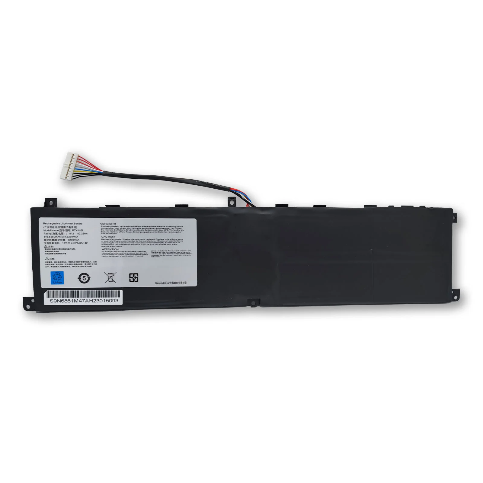 Laptop Battery 15.2V 80.25Wh BTY-M6L for MSI GS65 Stealth Thin 8RF 8RE 9RE PS42 8RB P65 MS-16
