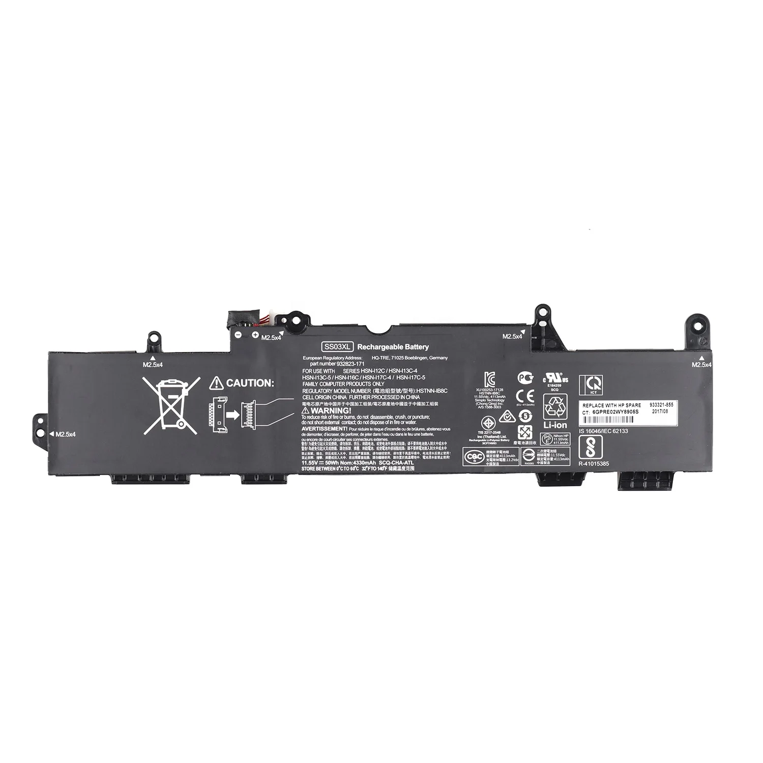 SS03XL 11.55V 50Wh Li-ion Laptop Battery for HP EliteBook 840 Replacement product image 3