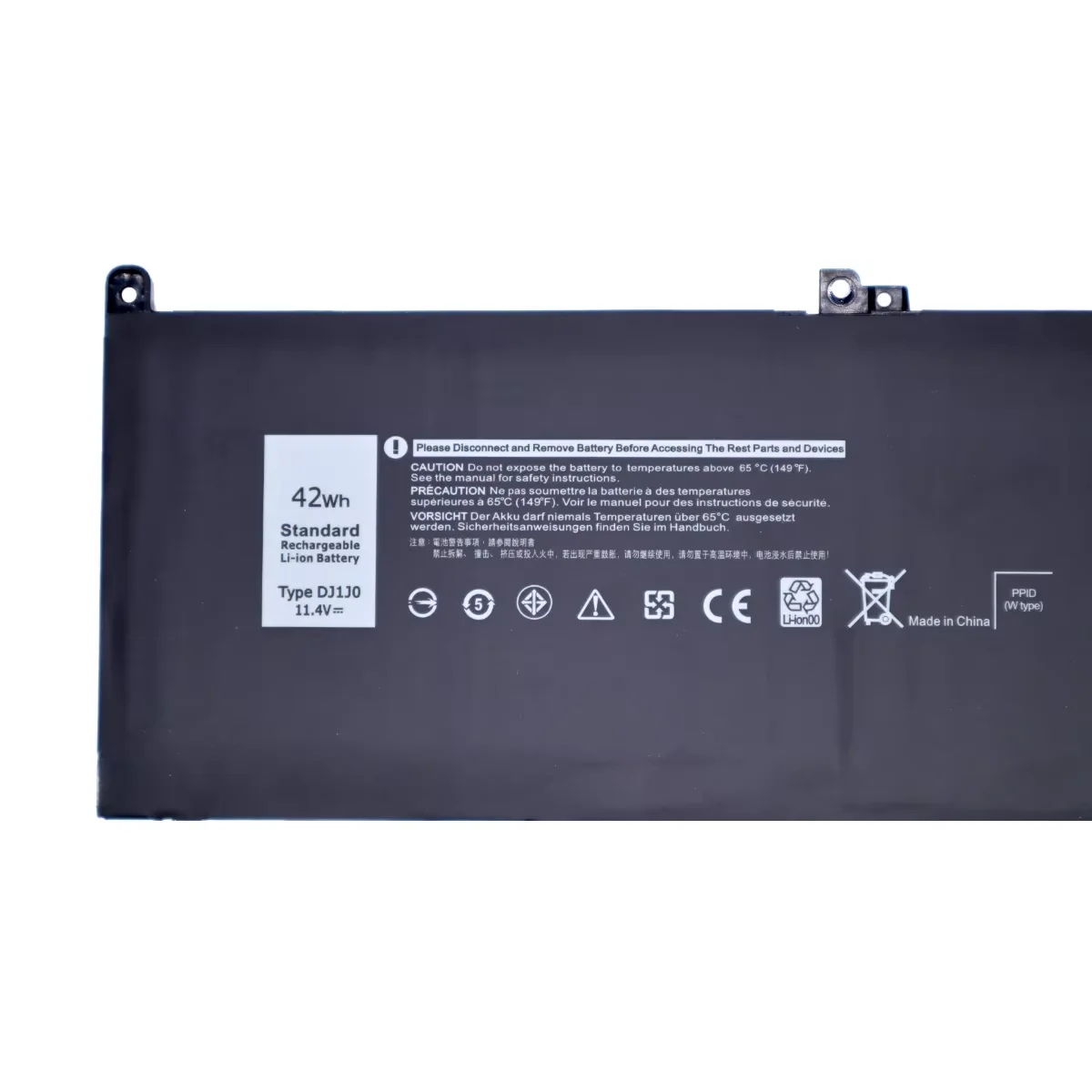 11.4V 42Wh DJ1J0 Polymer Laptop Battery for Dell Latitude E7280 E7380 E7480 – Mackertop Brand product image 2