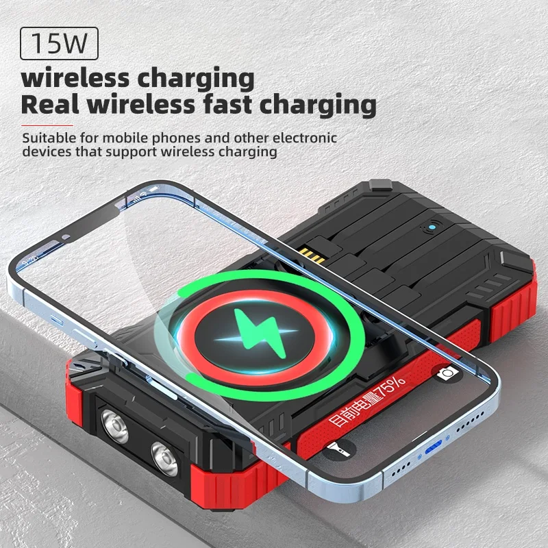 20000mAh Solar Power Bank with Dual USB and Flashlight for Outdoor Use product image 4