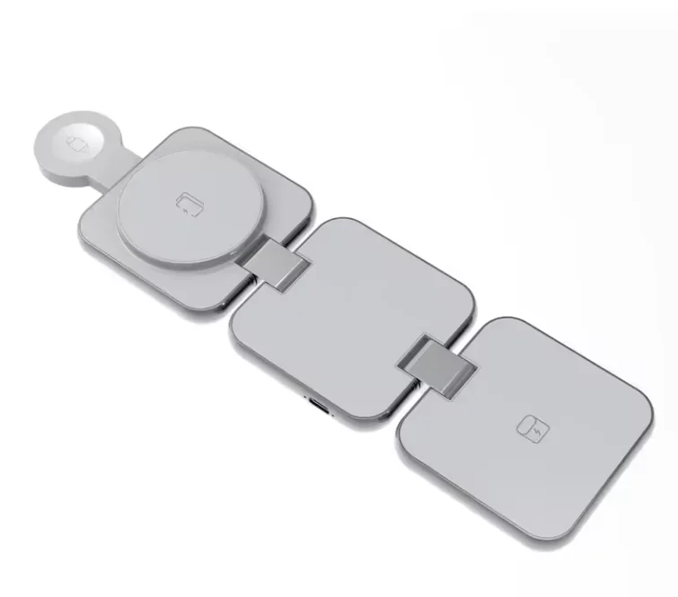 Mackertop S21 3-in-1 Foldable Wireless Charging Station – 10W/15W for Phone, Watch, Earbuds