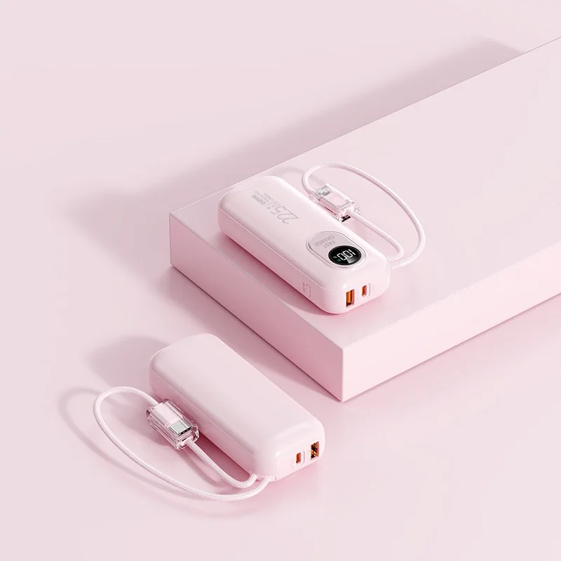 5000mAh Mini Power Bank 22.5W Fast Charging with Built-in Type-C Cable and LED Display product image 6