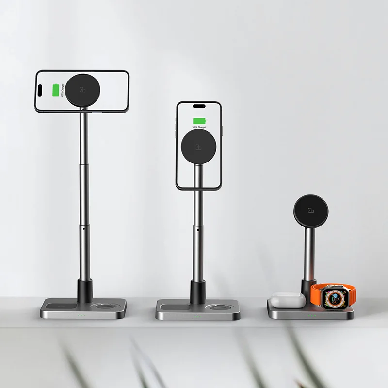 Mackertop S6 3-in-1 Magnetic Wireless Charger – 15W Fast Charging for Phone, Watch, Earphones product image 3
