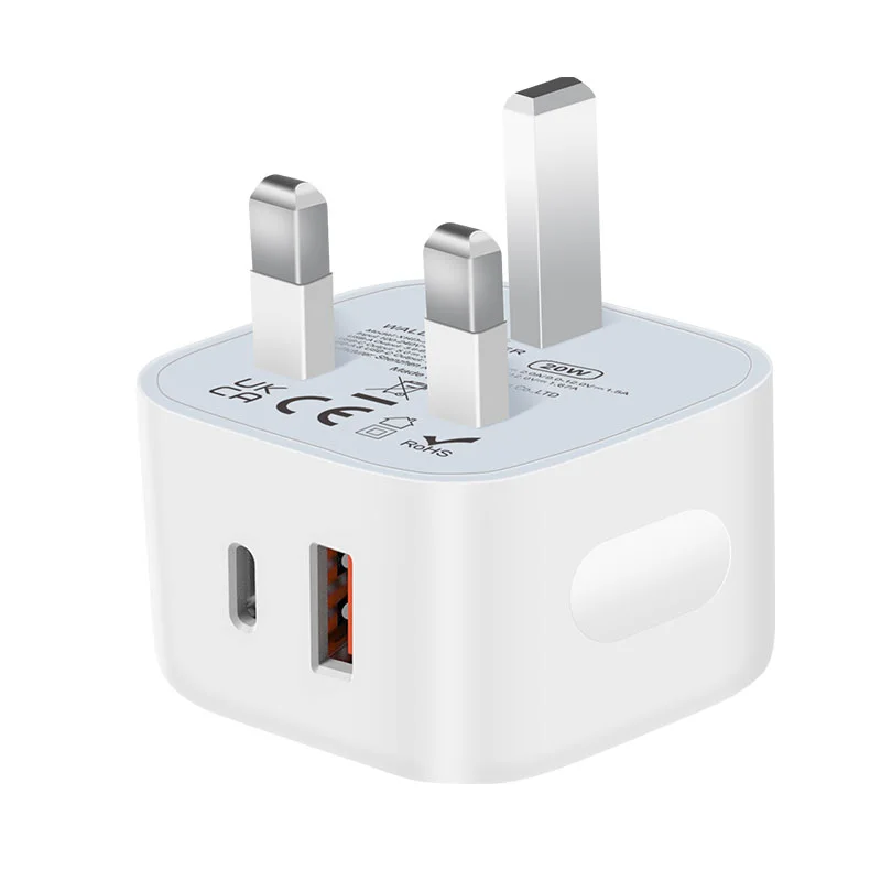20W USB-C Laptop Adapter with PD 3.0 and Foldable UK Plug