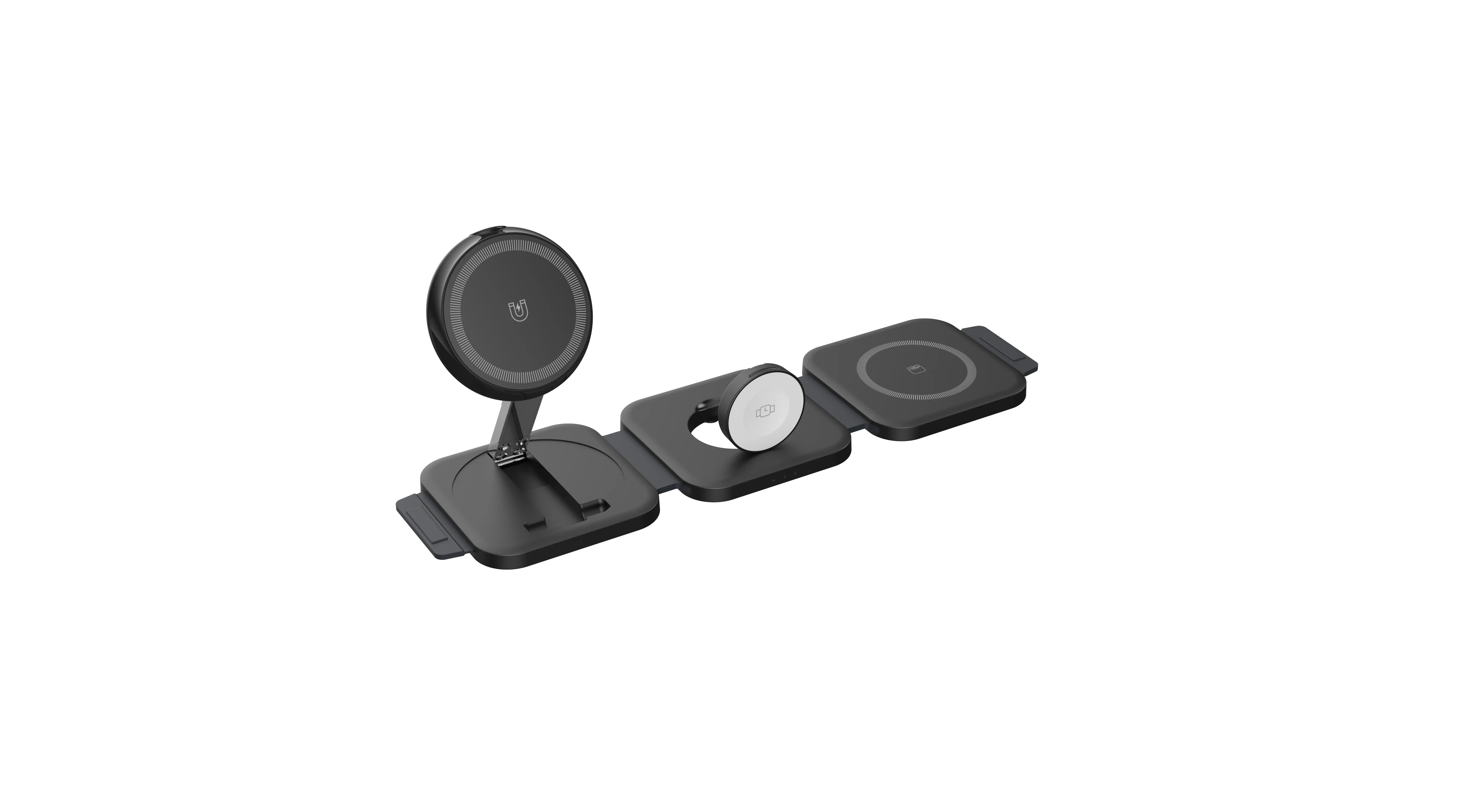 Mackertop H21 3-in-1 Foldable Magnetic Wireless Charging Station, 15W Max, Type-C Input, for iPhone, AirPods, Smart Watch product image 3