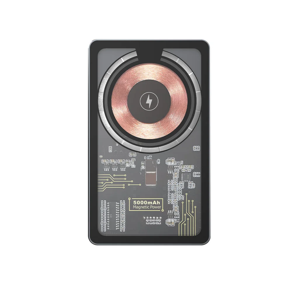 5000mAh Magnetic Wireless Power Bank with 18W PD and Type-C Input