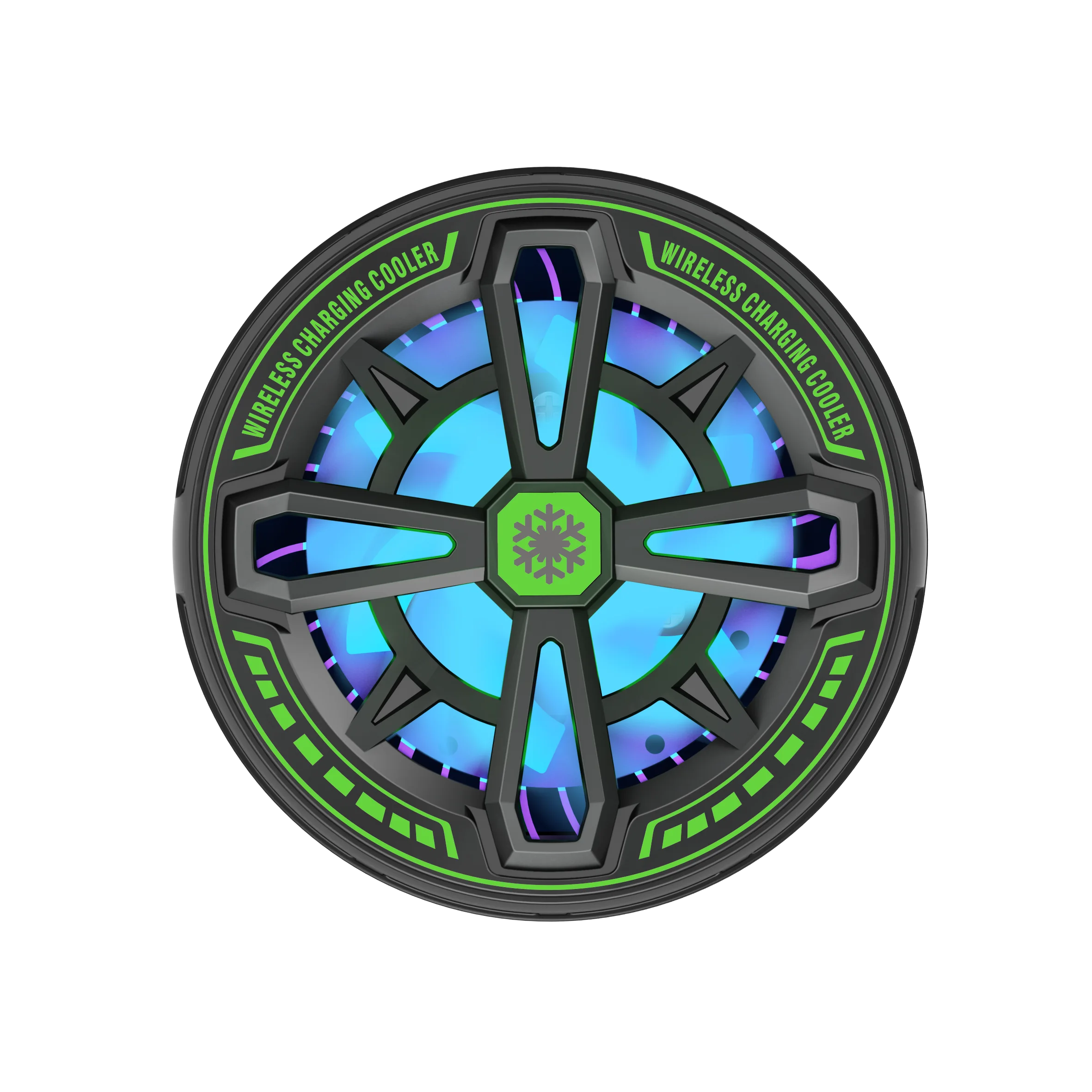 15W Magnetic Wireless Charger with Cooling Fan and RGB Gradient Light