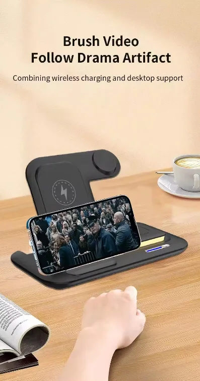 10W PD 3-in-1 Foldable Magnetic Wireless Charging Station for Phone, Watch, Earbuds product image 5