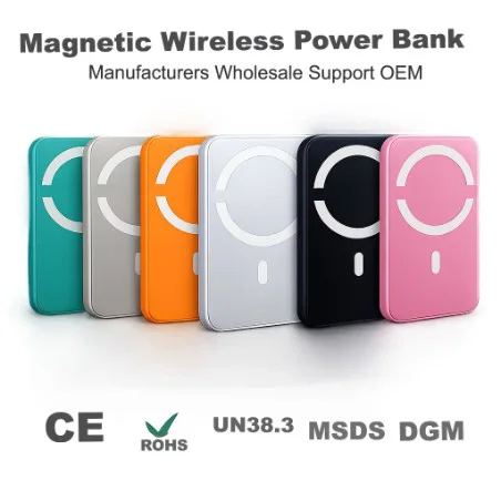 9mm 5000mAh Magnetic Power Bank with CE/UN38.3/MSDS Certifications – Ultra-Thin Aluminum Alloy for OEM/ODM Resale