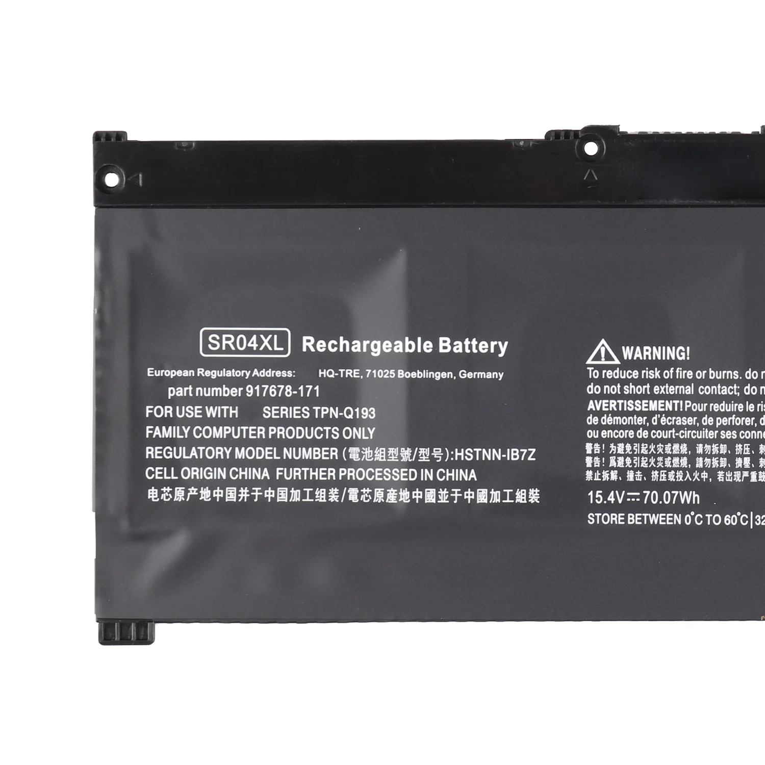 15.4V 70.07Wh SR04XL Replacement Laptop Battery for HP Pavilion 15-CB Series product image 2