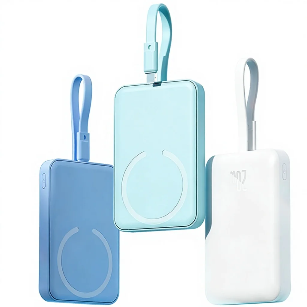 10000mAh Mini Wireless Magnetic Power Bank PD22.5W with Cable for iPhone