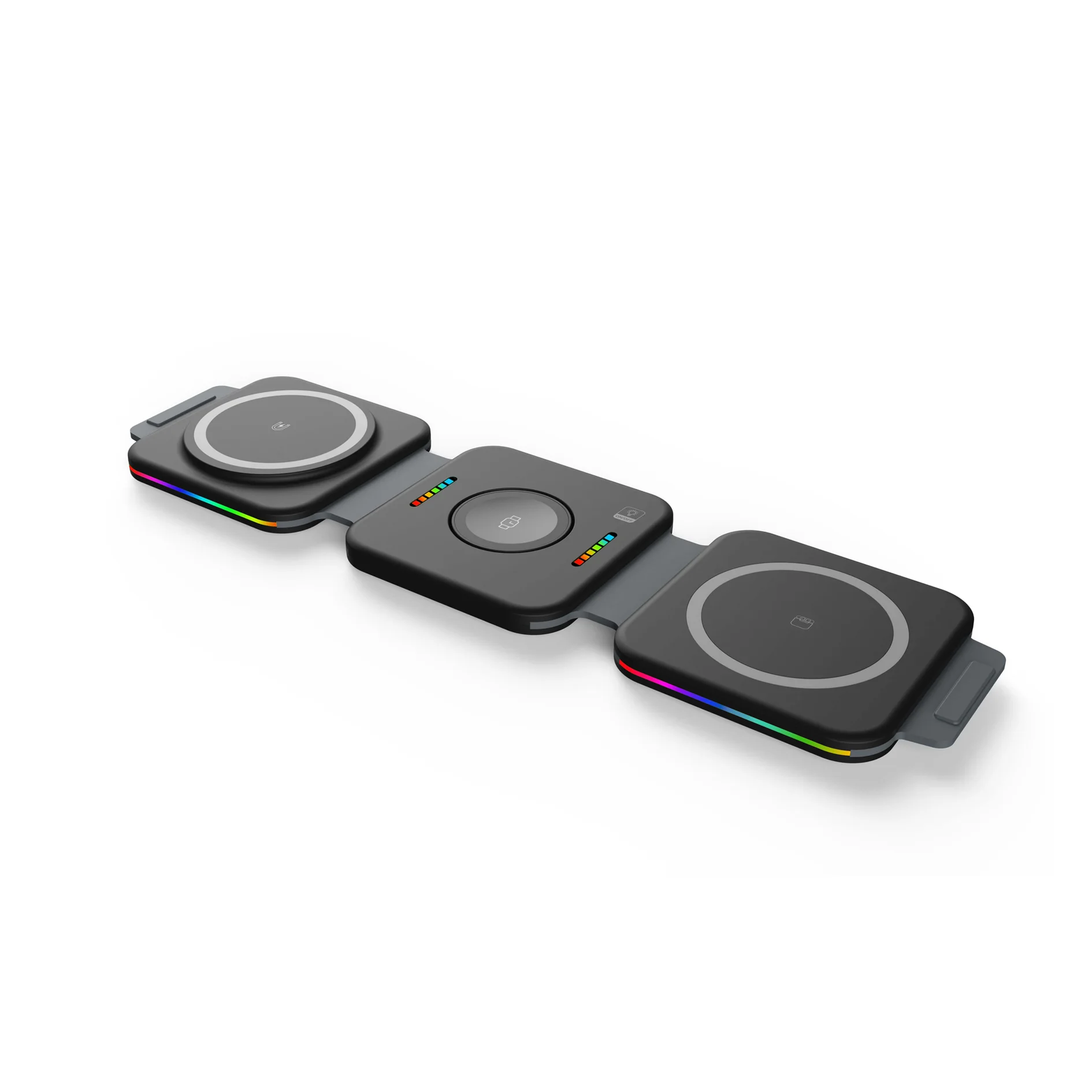 Mackertop F21 3-in-1 Foldable Wireless Charger – 15W Fast Charging for iPhone, Watch, and Earphones product image 3