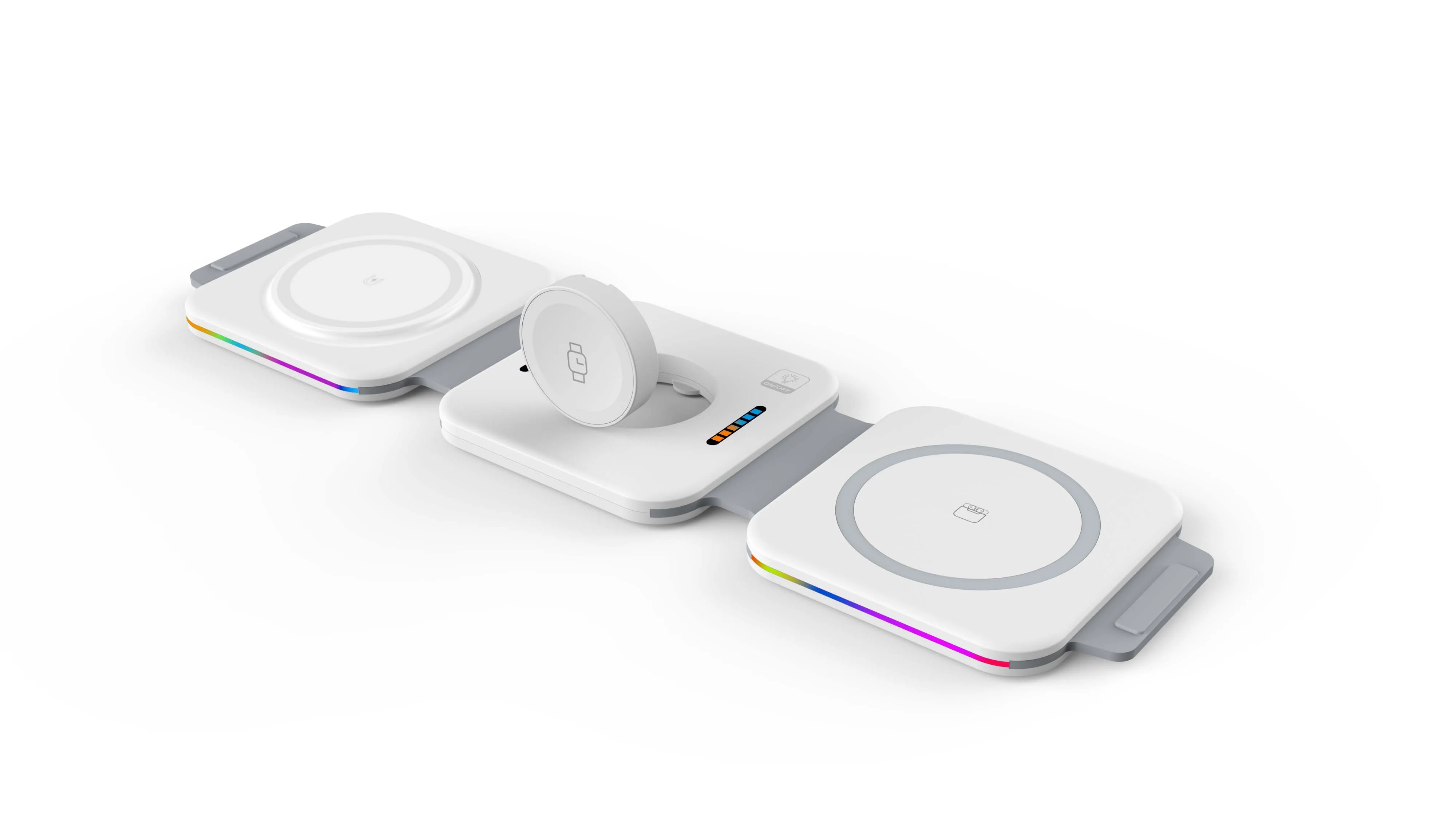 Mackertop F21 3-in-1 Foldable Wireless Charger – 15W Fast Charging for iPhone, Watch, and Earphones product image 4