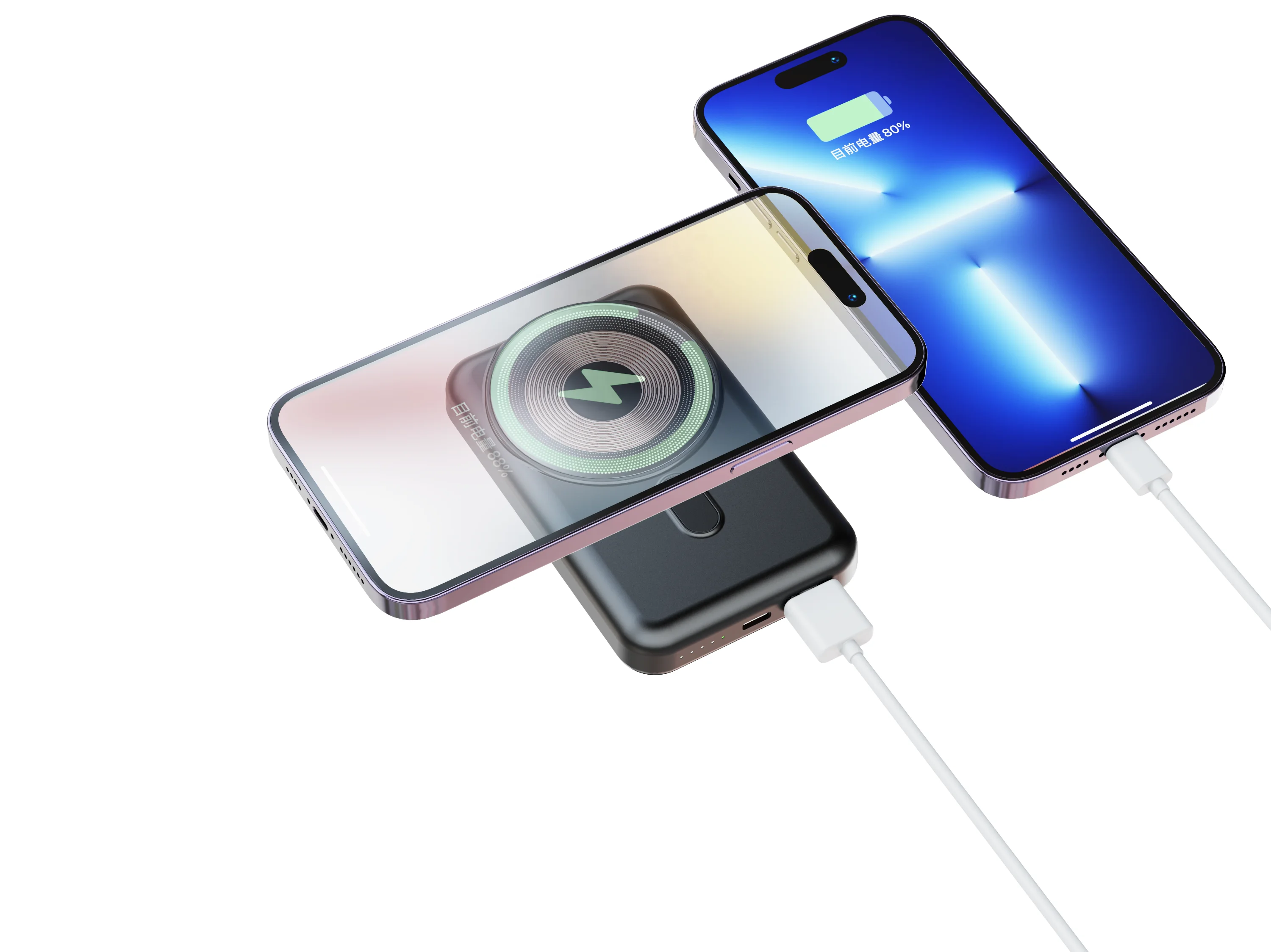 10000mAh Magnetic Wireless Power Bank with 20W PD Output for iPhone product image 3