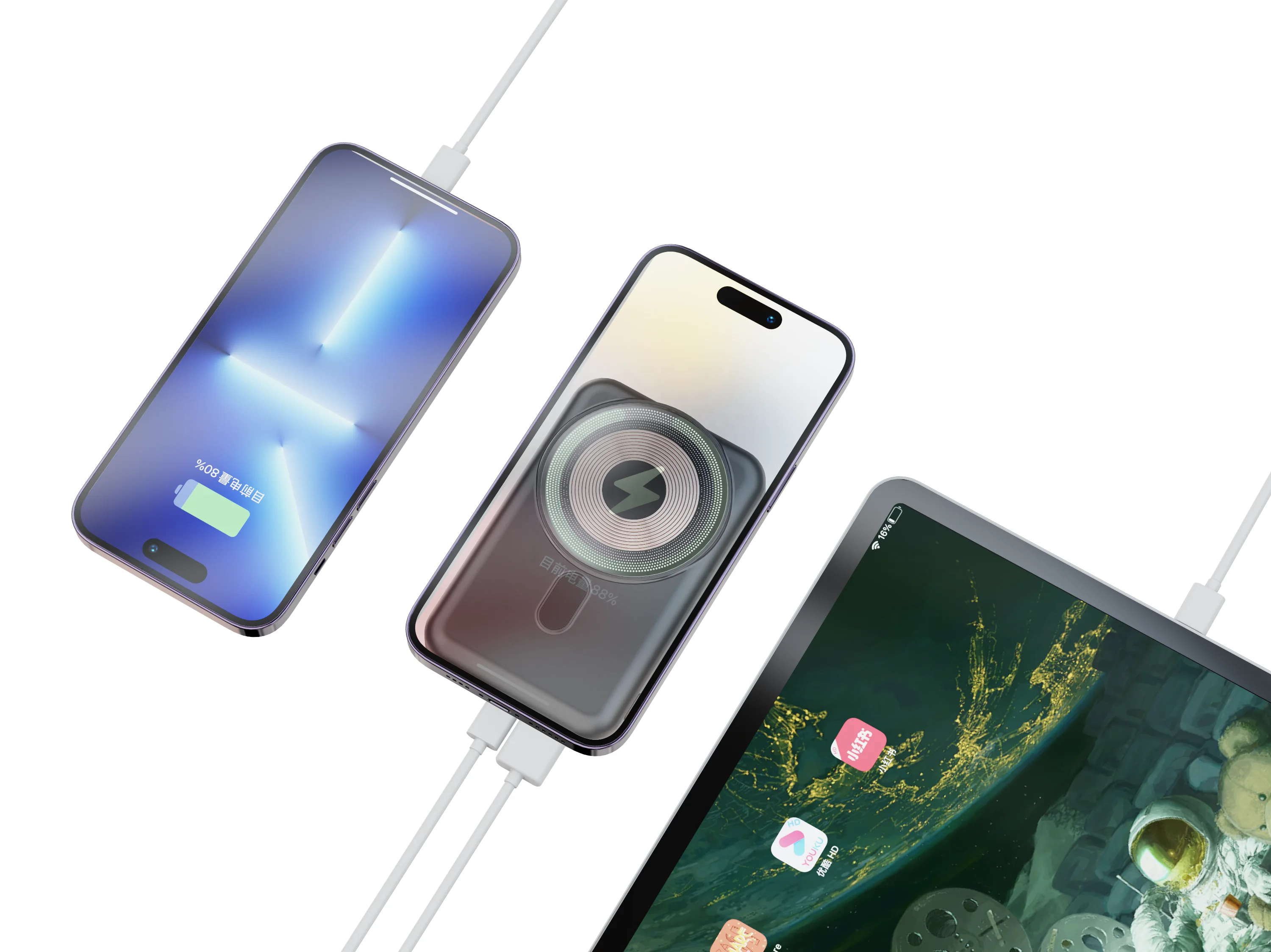 10000mAh Magnetic Wireless Power Bank with 20W PD Output for iPhone product image 5