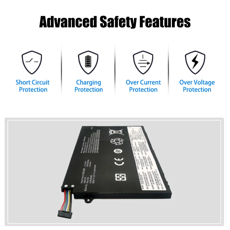 11.1V 45Wh L17L3P51 Laptop Battery for Lenovo ThinkPad E480 E495 E580 E485 Series product image 5
