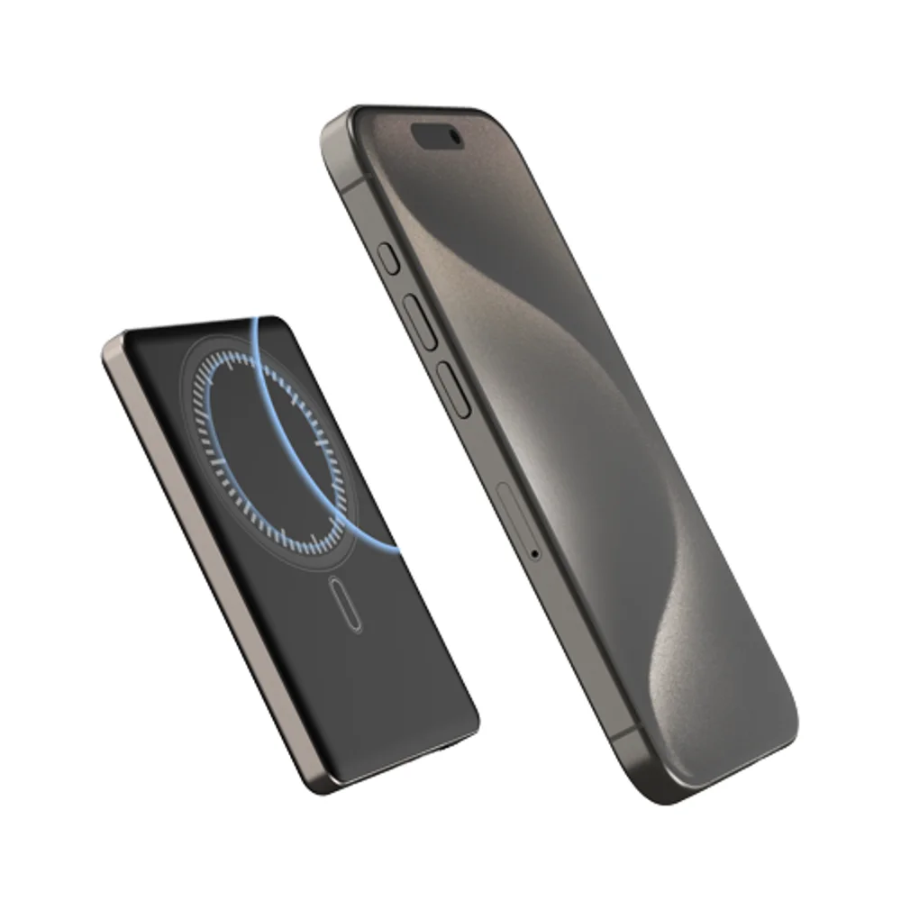 5000mAh Magnetic Wireless Power Bank with Type-C Fast Charging 15W – Aluminum Alloy product image 4