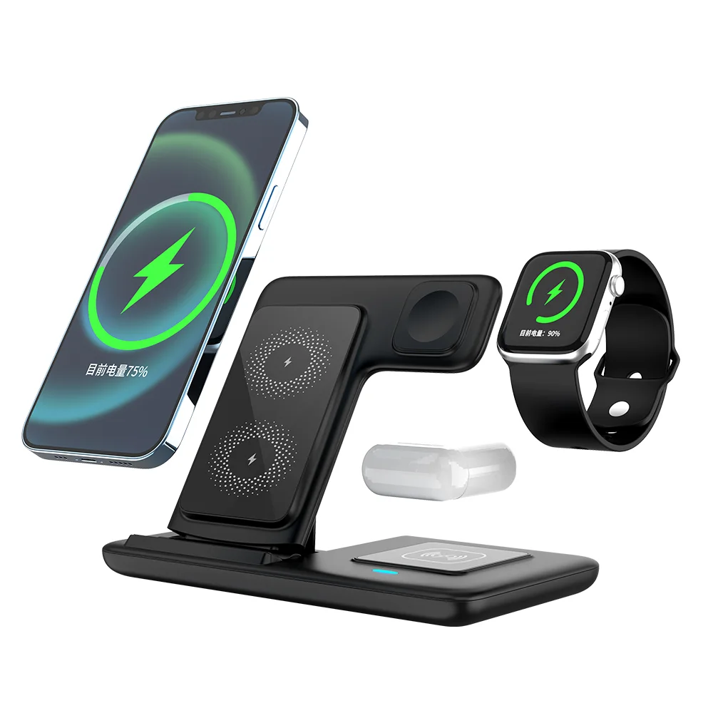 Mackertop SBT-Z11 3-in-1 Foldable Portable Wireless Charger – 15W Magnetic Charging for Phone, Earphones, Smart Watch product image 4